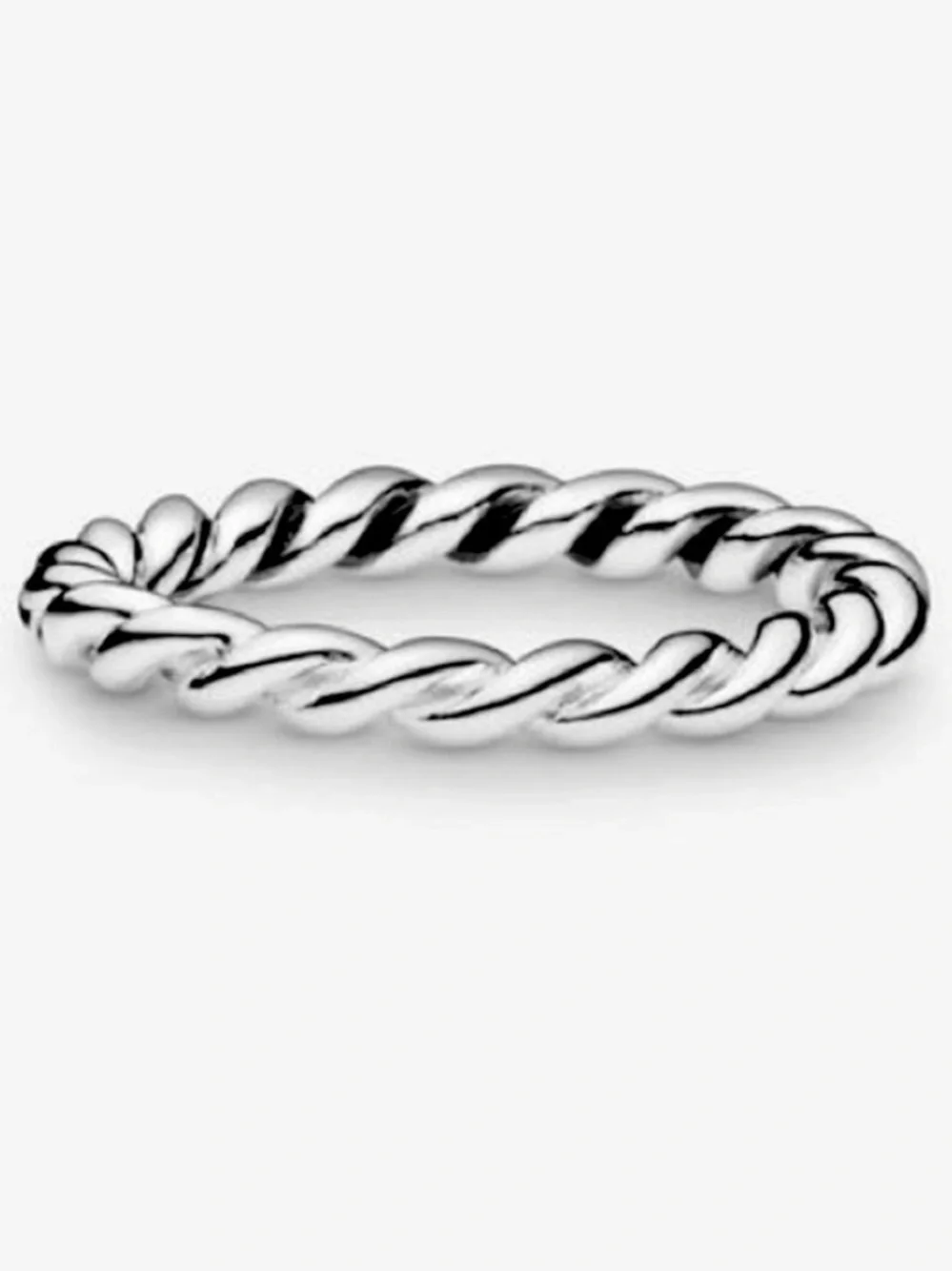 Pandora Twisted Rope Band Ring - Silver